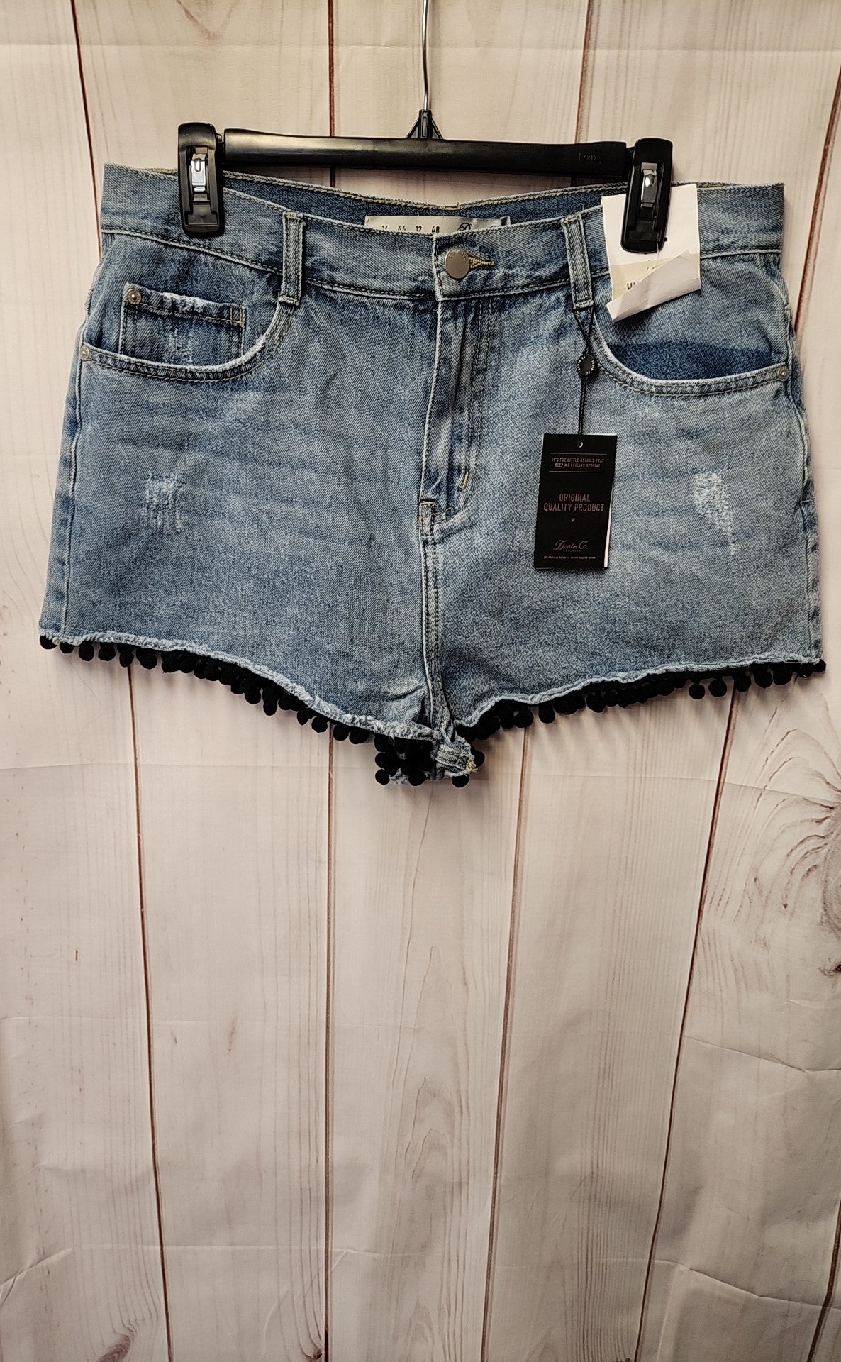 NWT Denim & Co Women's Size 12 Blue Shorts High Waist