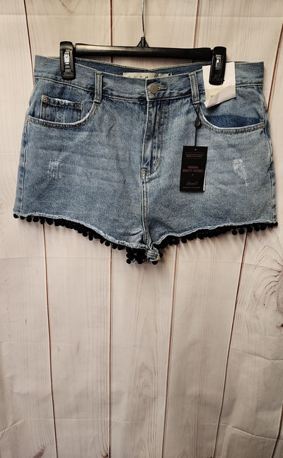 NWT Denim & Co Women's Size 12 Blue Shorts High Waist