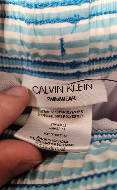Calvin Klein Men's Size XXL Blue Swim Trunks