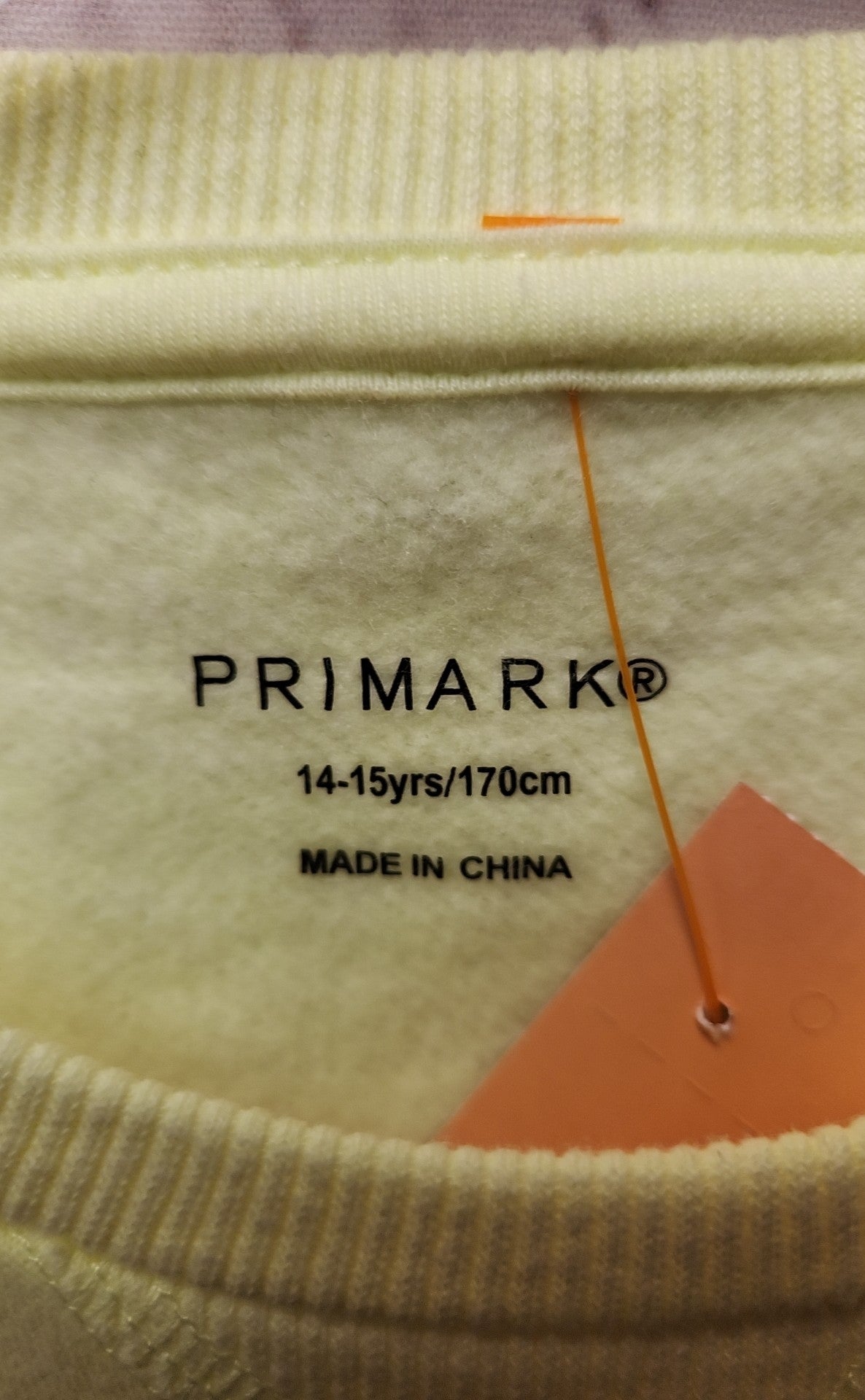 Primark Girl's Size 14 Yellow Sweatshirt