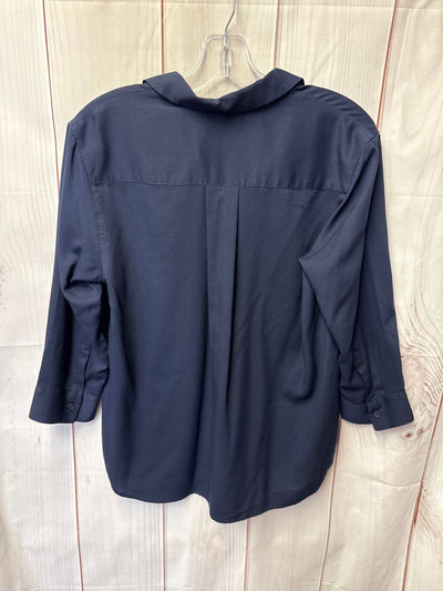 Uniqlo Women's Size S Navy 3/4 Sleeve Top