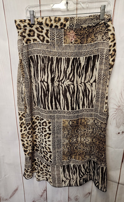 Lulla Women's Size One Size Brown Animal Print Sarong