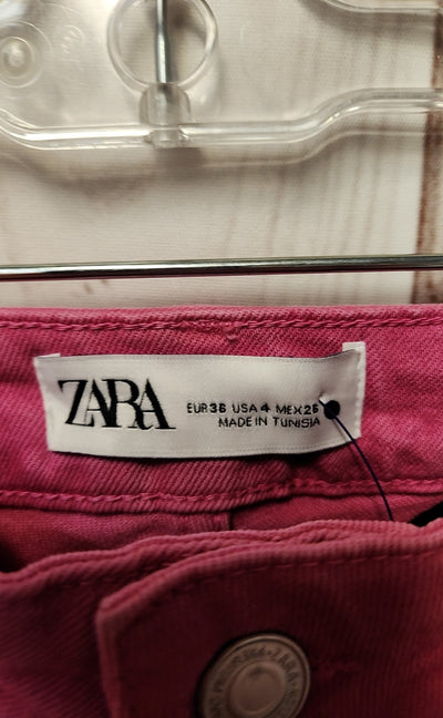 Zara Women's Size 27 (3-4) Pink Jeans