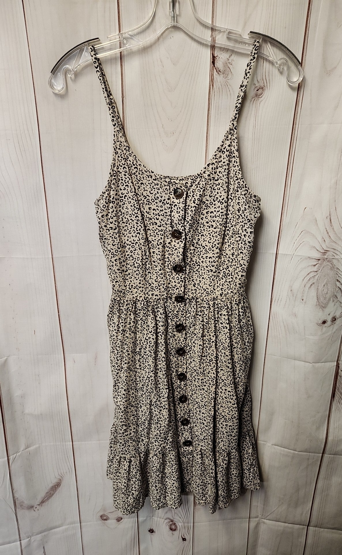 Japna Women's Size M Beige Animal Print Dress
