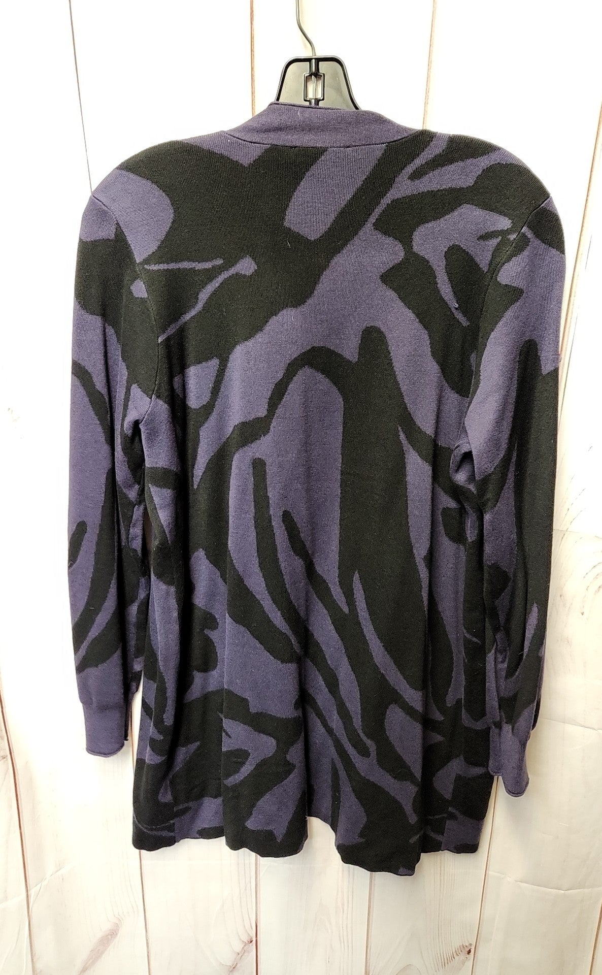 Chico's Women's Size 1 = US M Black & Purple Cardigan