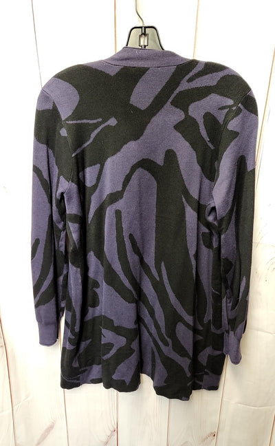 Chico's Women's Size 1 = US M Black & Purple Cardigan