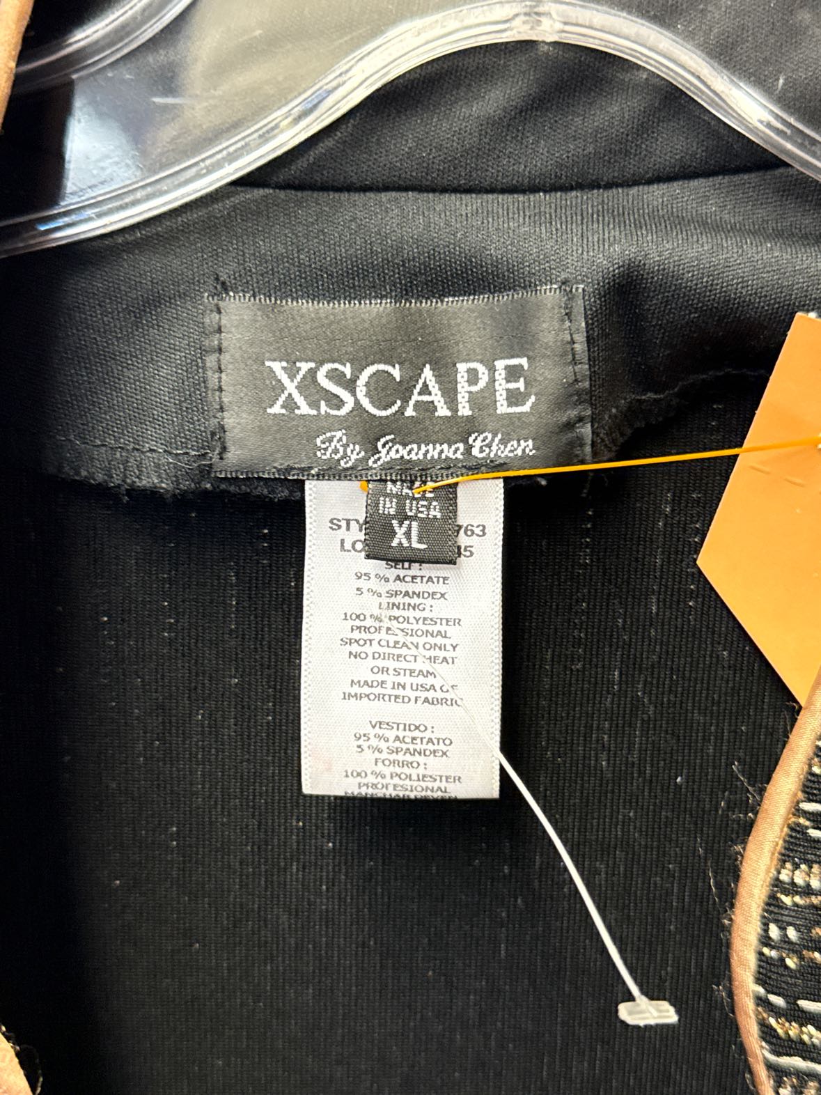 Xscape Women's Size XL Black & Gold Shirt Set