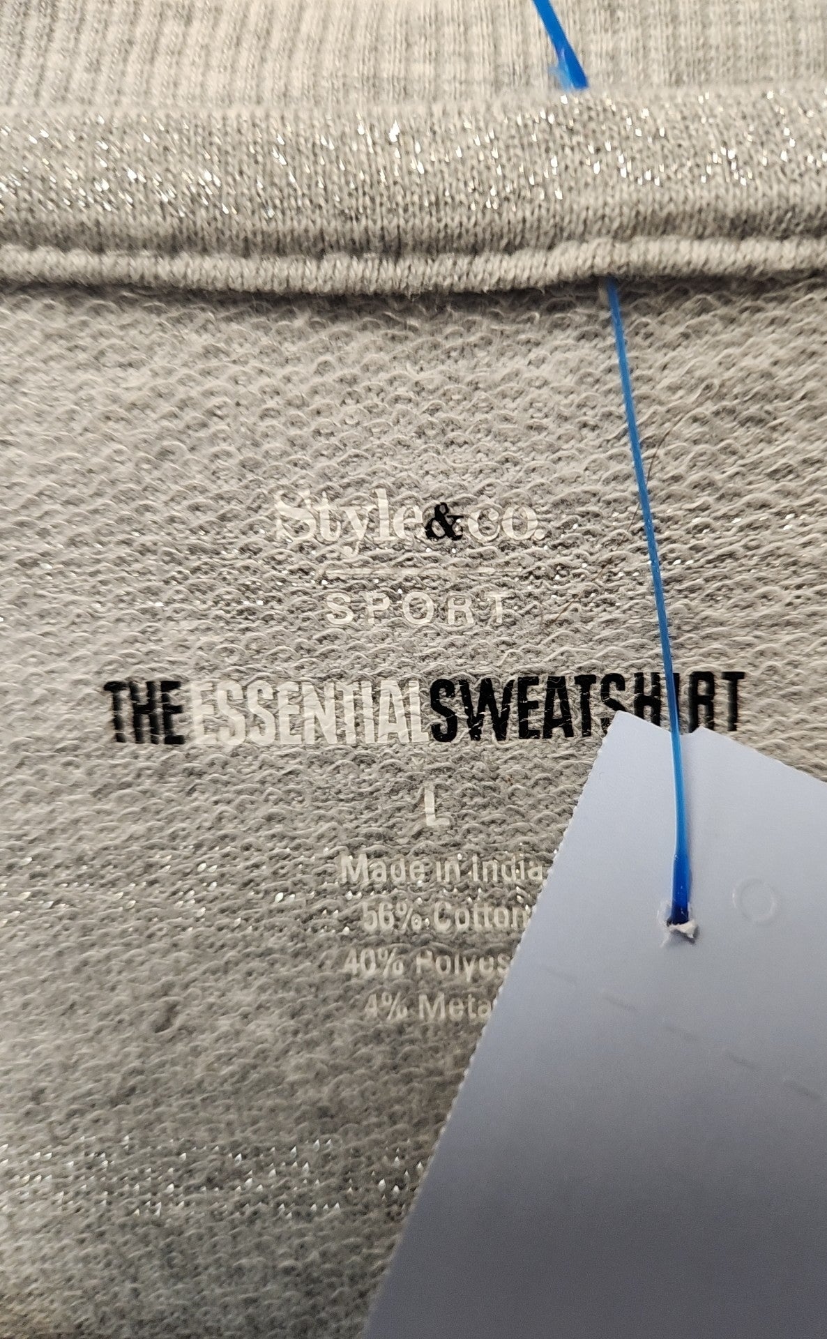 Style & Co Women's Size L Gray Sweatshirt