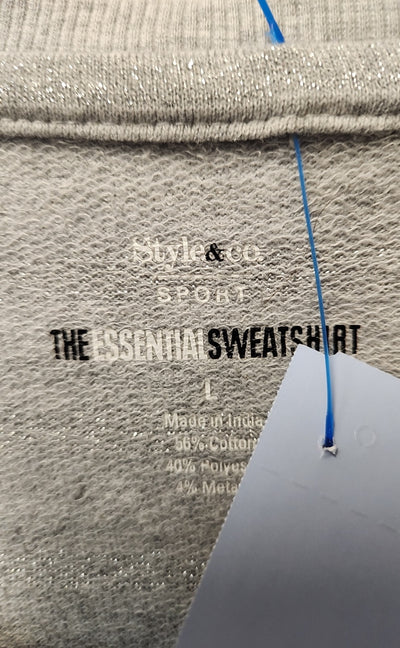 Style & Co Women's Size L Gray Sweatshirt