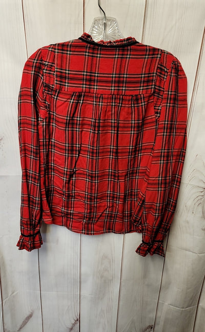 Loft Women's Size XS Petite Red Long Sleeve Top