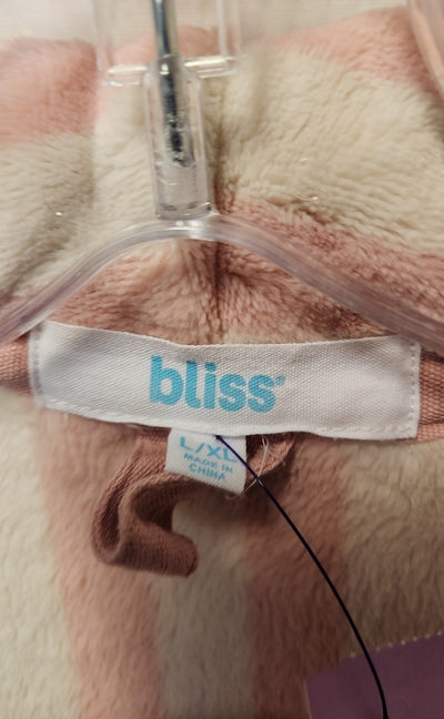 Bliss Women's Size Large/X-Large White & Pink Robe
