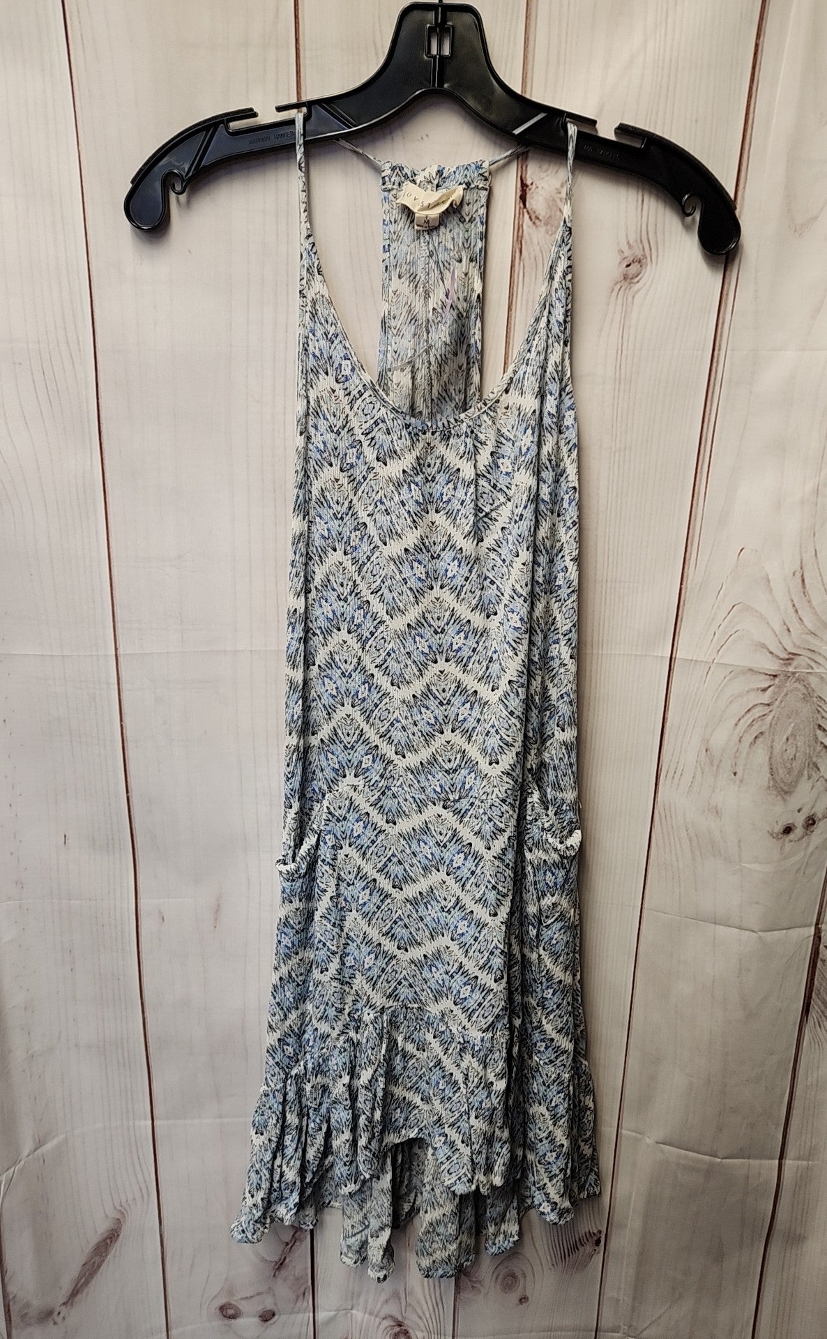 Lovestitch Women's Size M White & Blue Dress