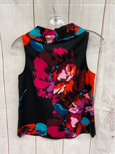 Trina Turk Women's Size XS Black & Pink Sleeveless Top