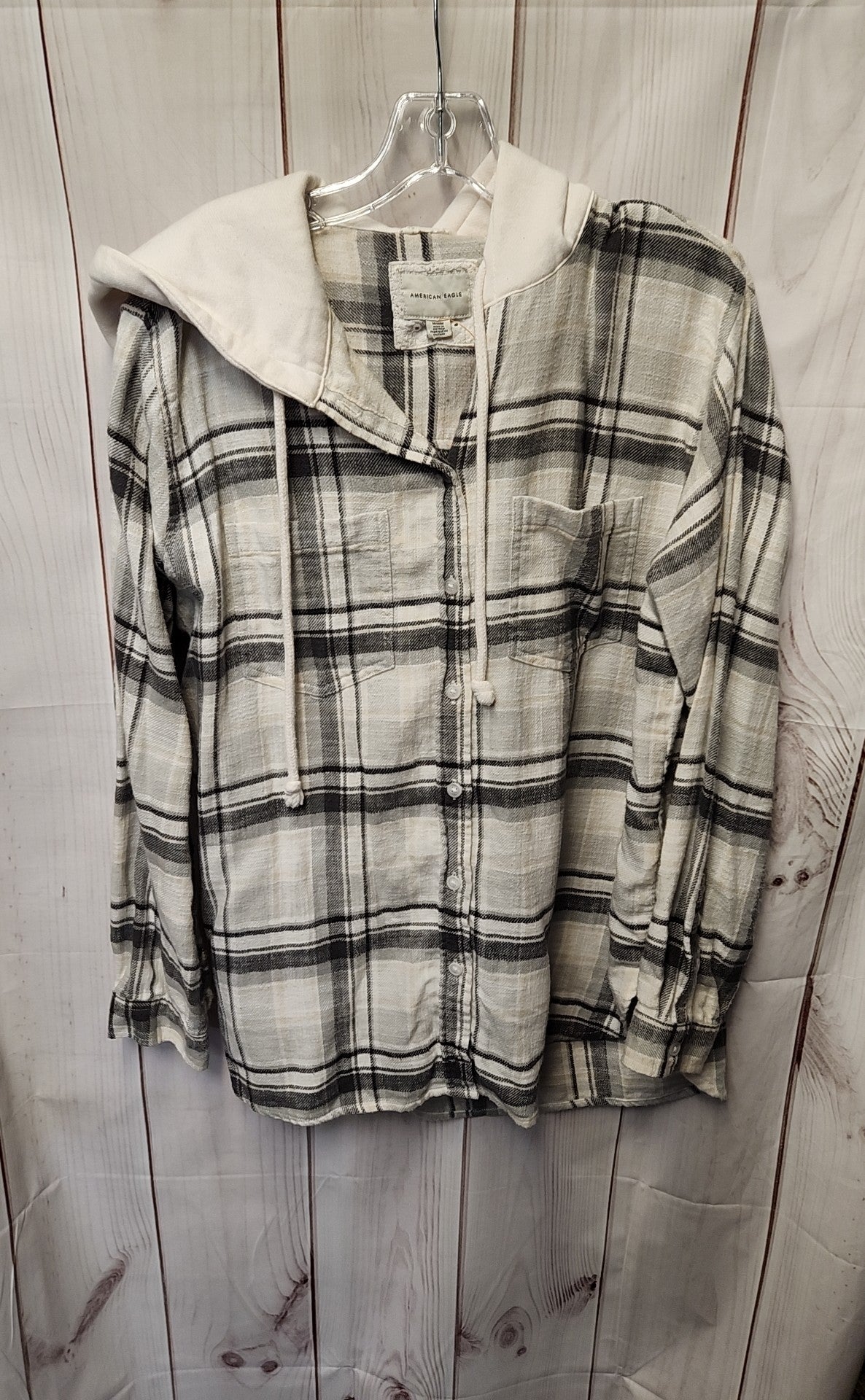 American Eagle Women's Size M White & Gray Jacket
