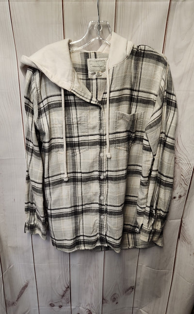 American Eagle Women's Size M White & Gray Jacket