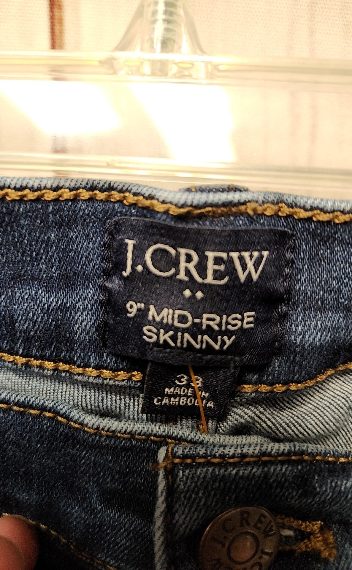 J Crew Women's Size 33 (15-16) Blue Jeans 9" Mid Rise Skinny