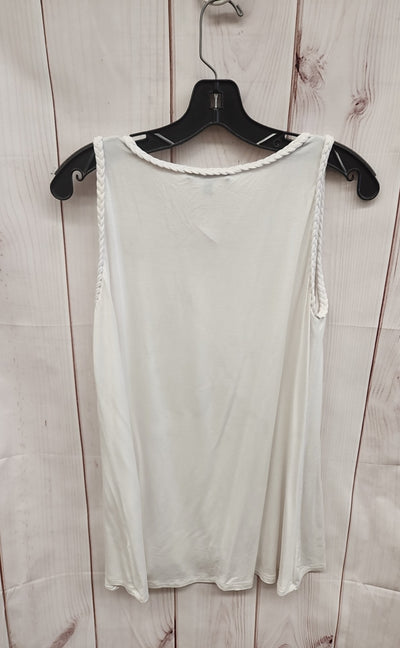 Cable & Gauge Women's Size M White Sleeveless Top