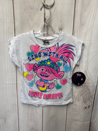 NWT Trolls Girl's Size 5/6 White Shirt