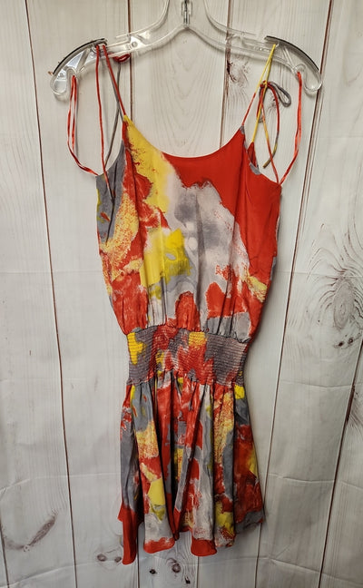 Halston Heritage Women's Size XXS Red Floral Dress