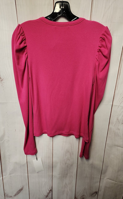 NWT 7 For All Mankind Women's Size S Pink Long Sleeve Top