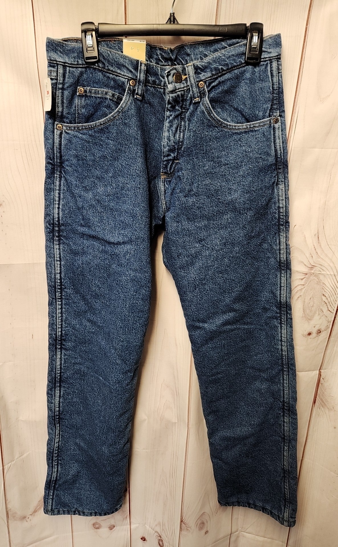 NWT Wrangler Men's Size 30x30 Blue Thermal Lined Jeans