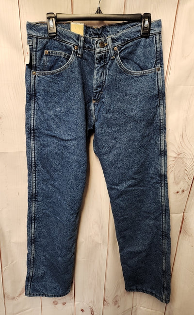 NWT Wrangler Men's Size 30x30 Blue Thermal Lined Jeans