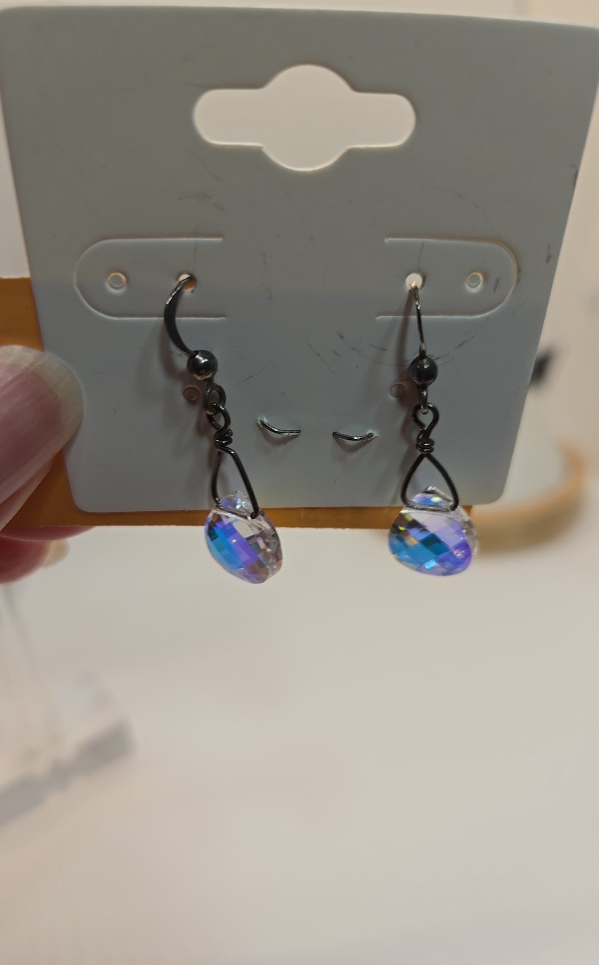 .925 Sterling Silver Rhinestone Earrings