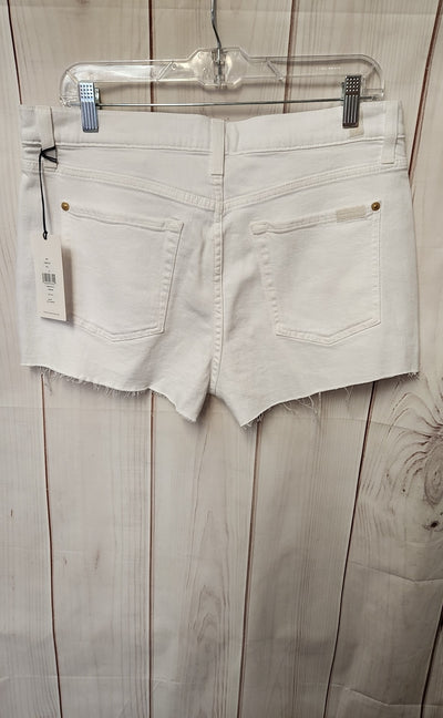 NWT 7 For All Mankind Women's Size 31 (11-12) White Shorts