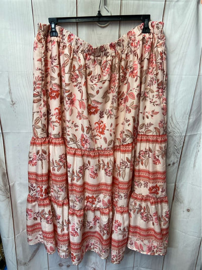 NWT Baltic Born Women's Size 3X Pink Floral Skirt