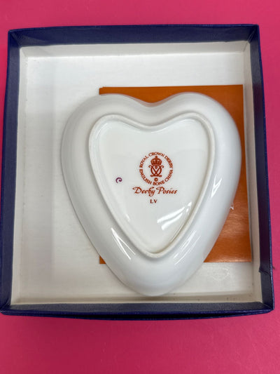 Royal Crown Derby Posies Heart Shaped Trinket Dish