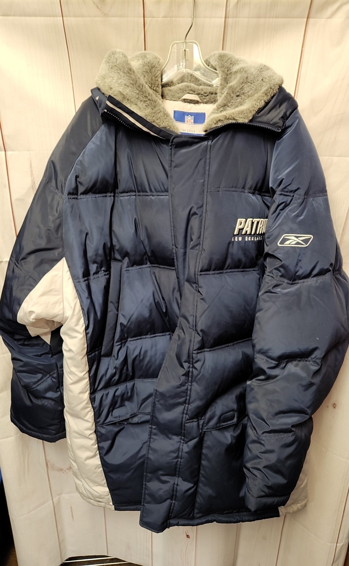 New England Patriots NFL Reebok Men's Size 2X Navy Coat
