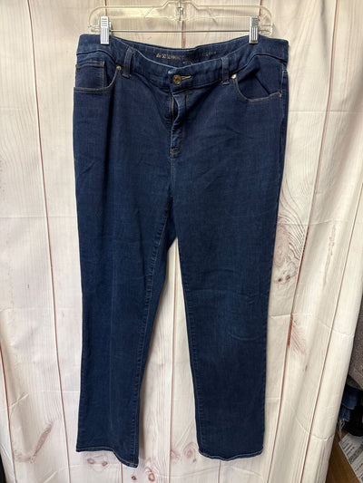 Chico's Women's Size 32 (13-14) Blue Jeans So Slimmig Girlfriend Slim Leg