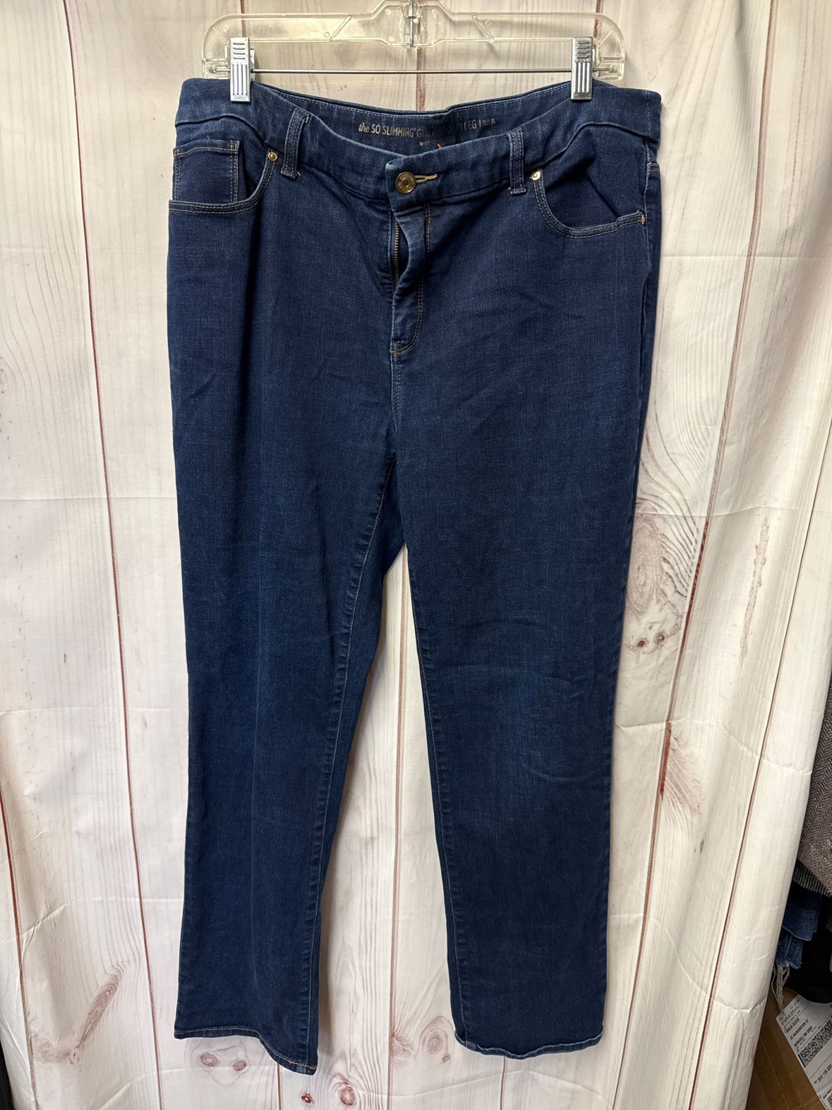 Chico's Women's Size 32 (13-14) Blue Jeans So Slimmig Girlfriend Slim Leg