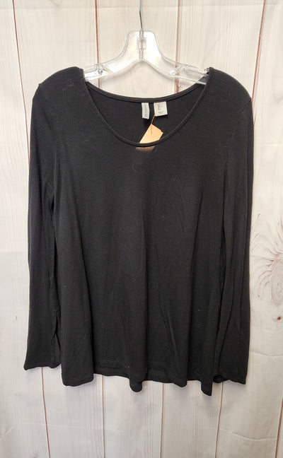 Paraphrase Women's Size L Black Long Sleeve Top