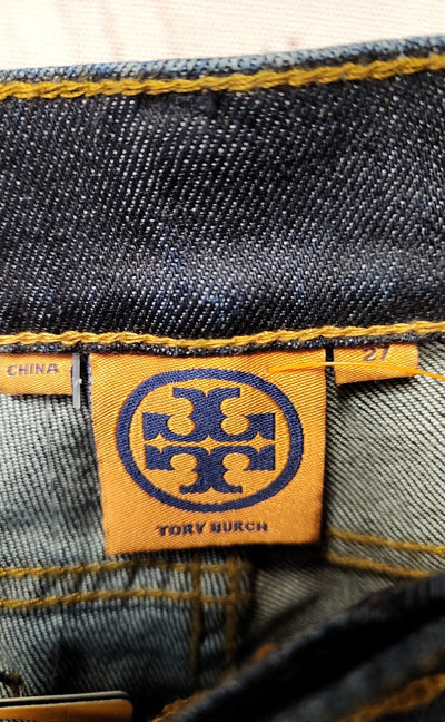 NWT Tory Burch Women's Size 27 (3-4) Blue Jeans Super Skinny