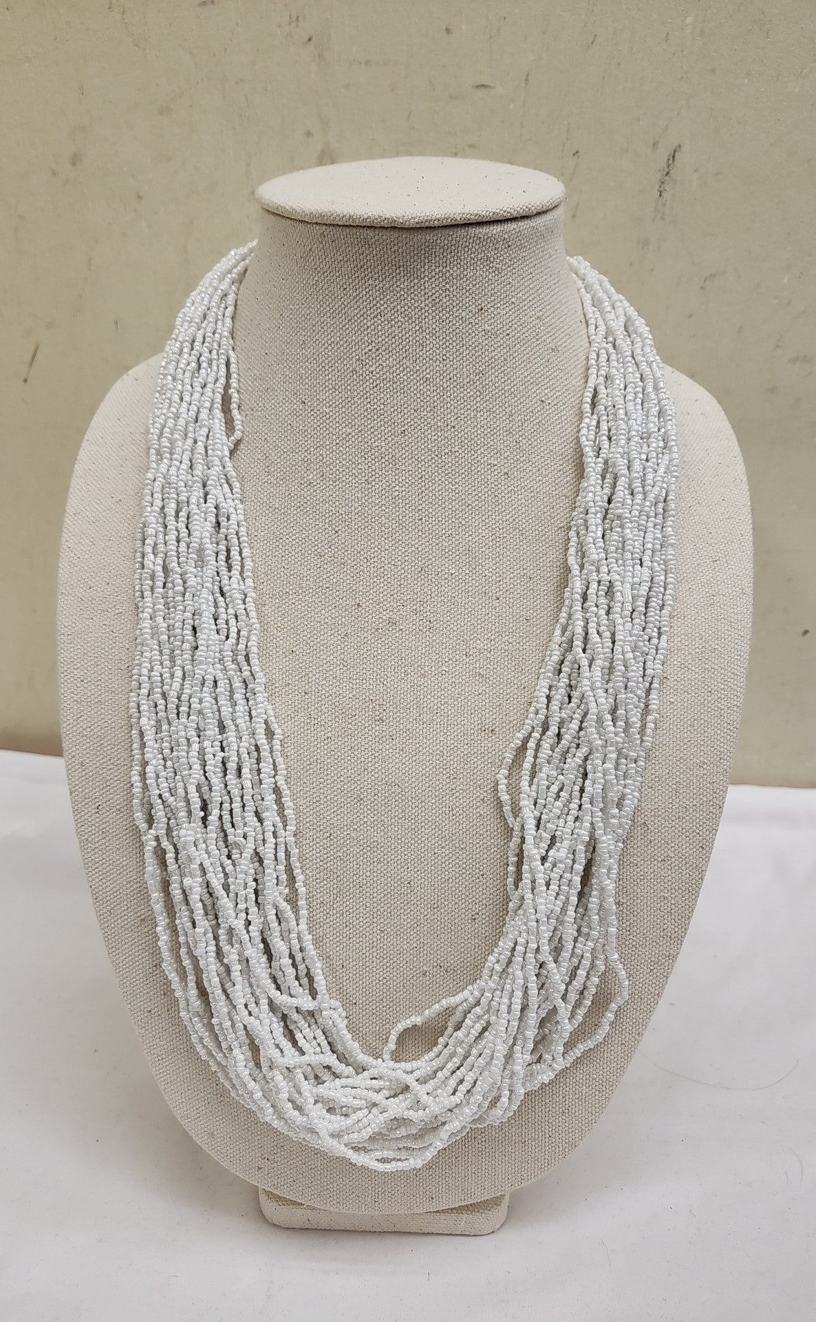 White Beaded Necklace
