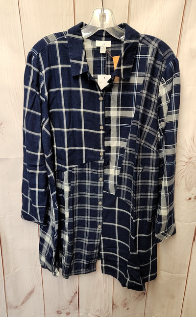 J Jill Women's Size 1X Navy Long Sleeve Top