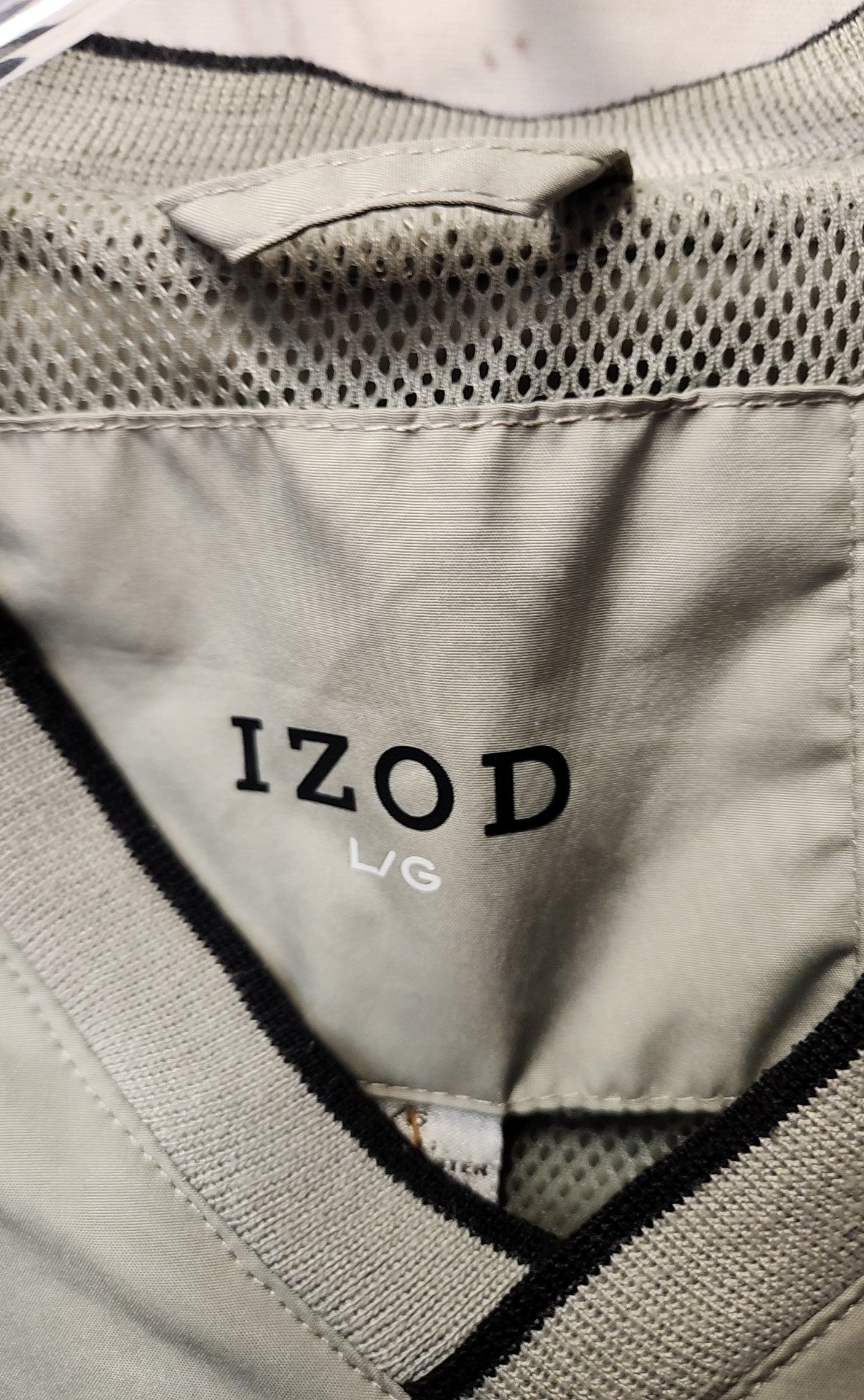 Izod Men's Size L Gray Pullover Jacket