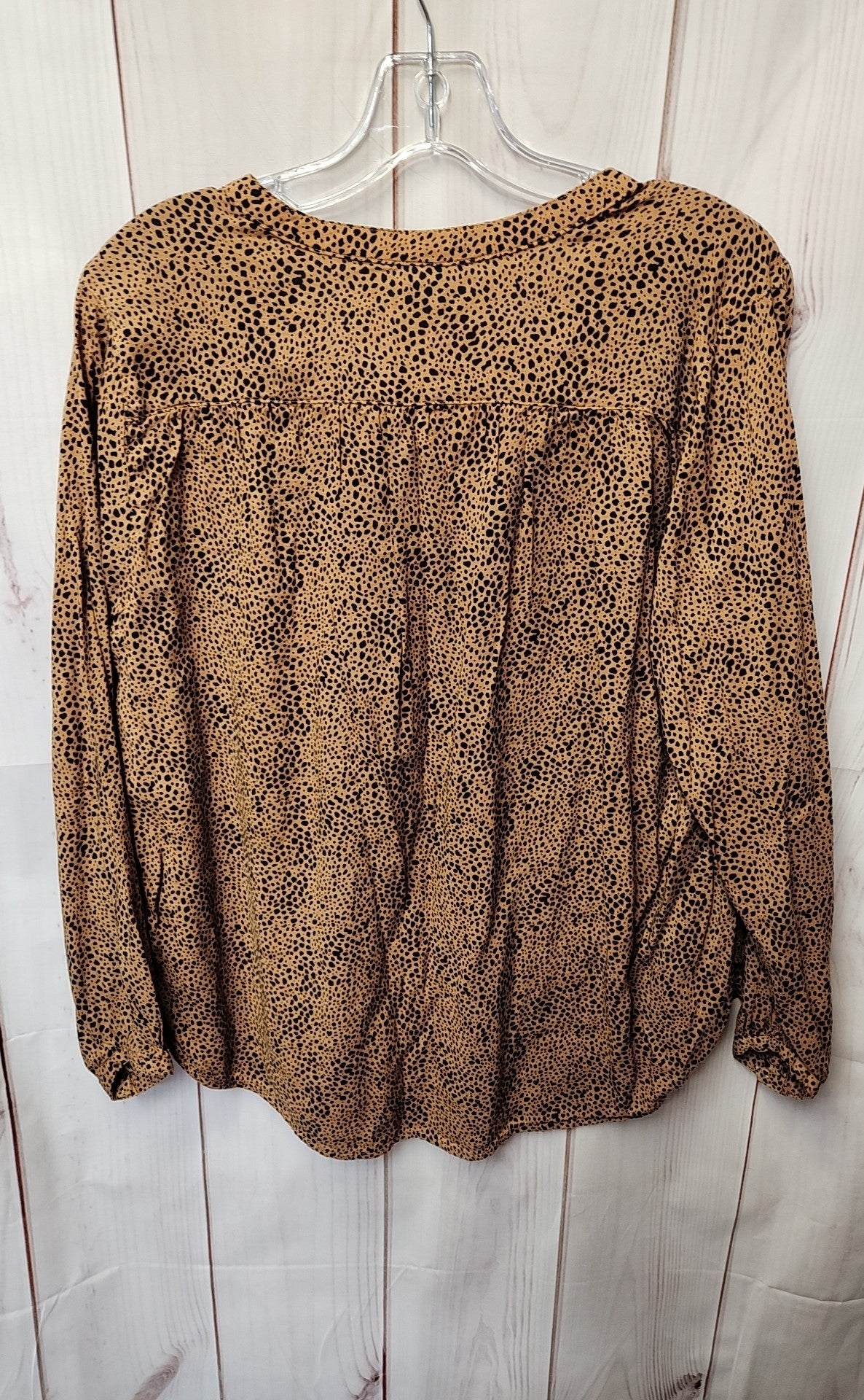 Old Navy Women's Size S Brown Animal Print Long Sleeve Top