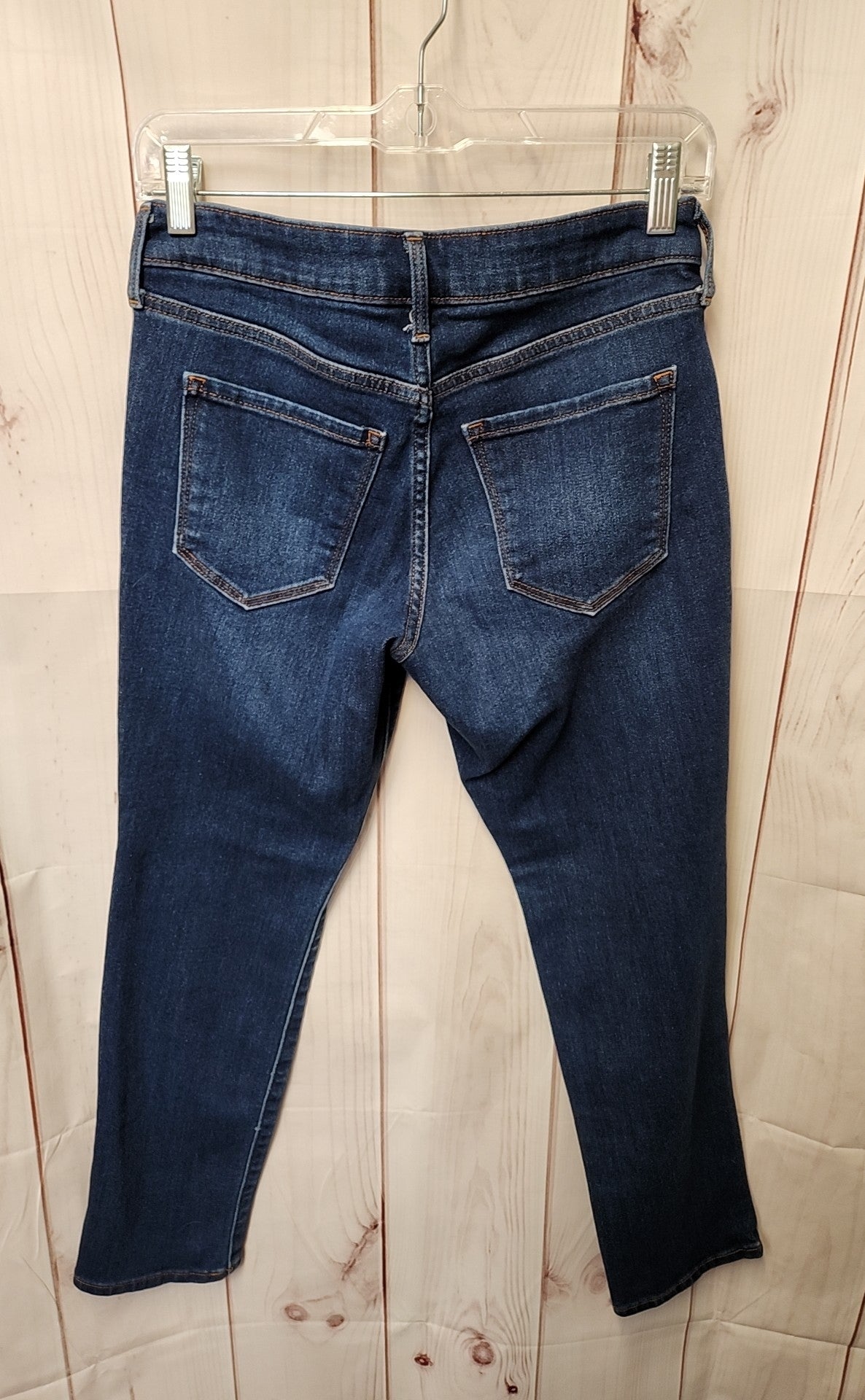 Old Navy Women's Size 27 (3-4) Petite Blue Jeans Mid Rise Power Slim Straight