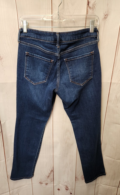 Old Navy Women's Size 27 (3-4) Petite Blue Jeans Mid Rise Power Slim Straight