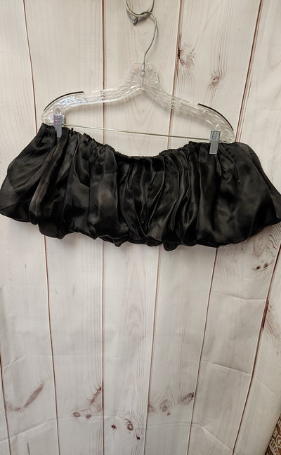 NWT Bobbles & Lace Women's Size S Black Puff There It Is Off Shoulder Top