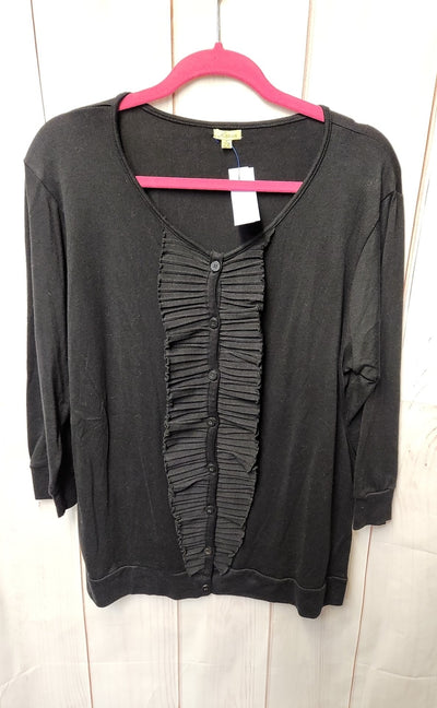 Kieran Women's Size 2X Black Cardigan