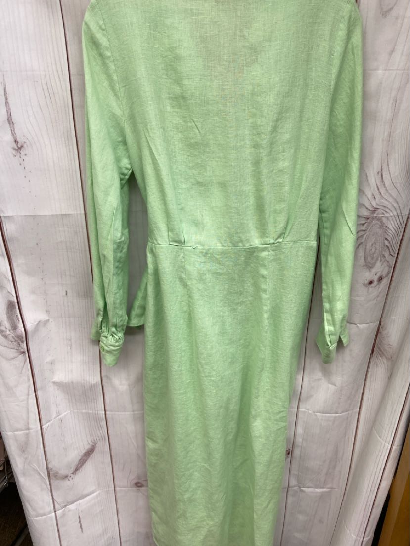 Magaschoni Women's Size 10 Green Linen Dress – Off The Rack