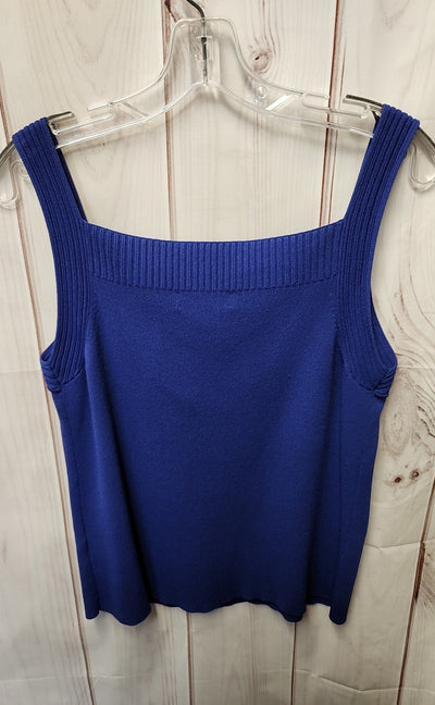 Jones New York Women's Size L Blue Knit Sleeveless Top