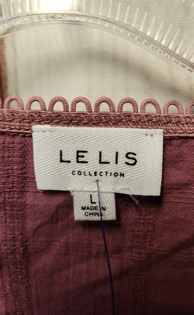 Le Lis Women's Size L Rose Short Sleeve Top