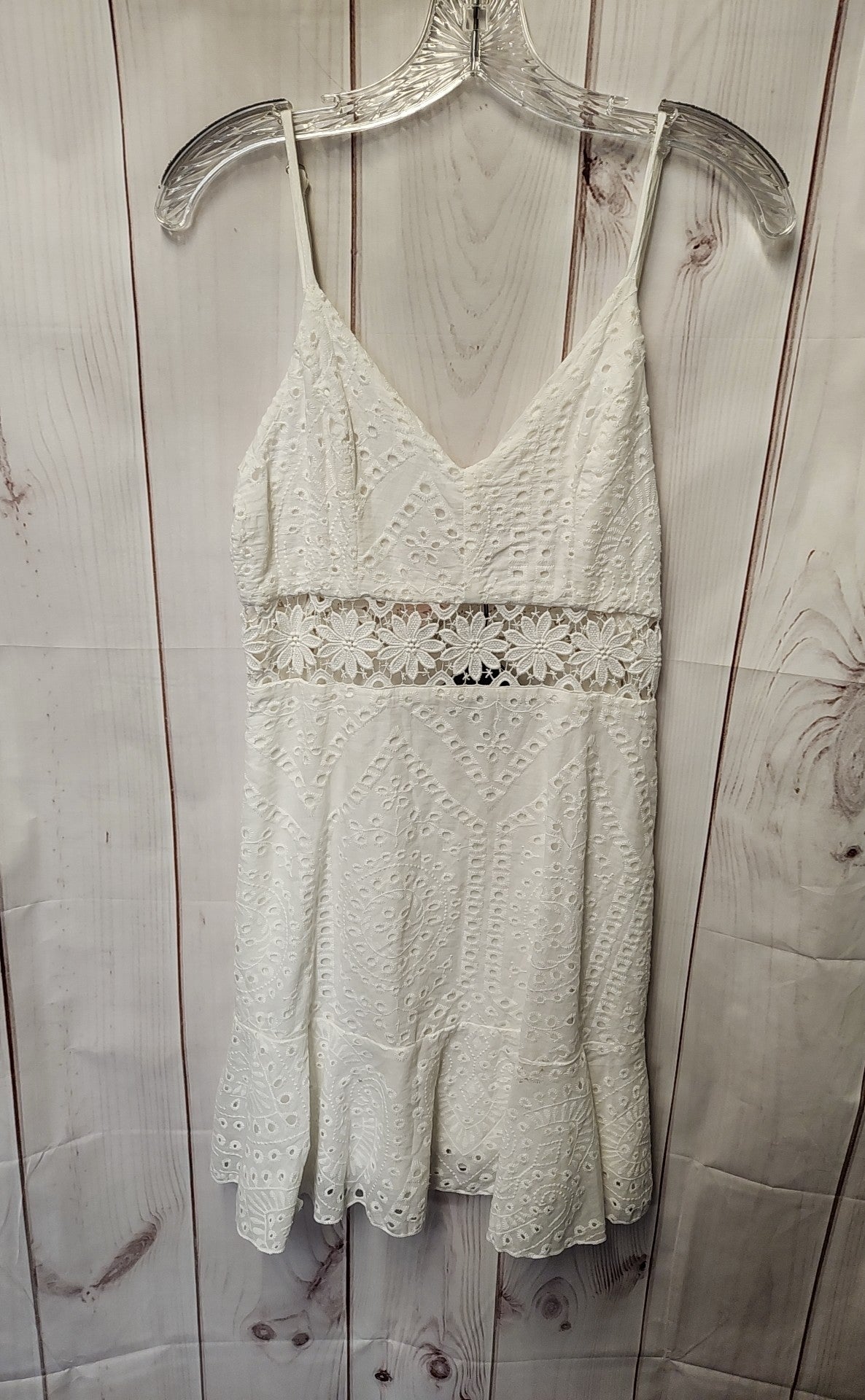 NWT Zaful Women's Size 6 White Lace Floral Dress