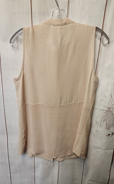 Miss Love Women's Size M Beige Sleeveless Top