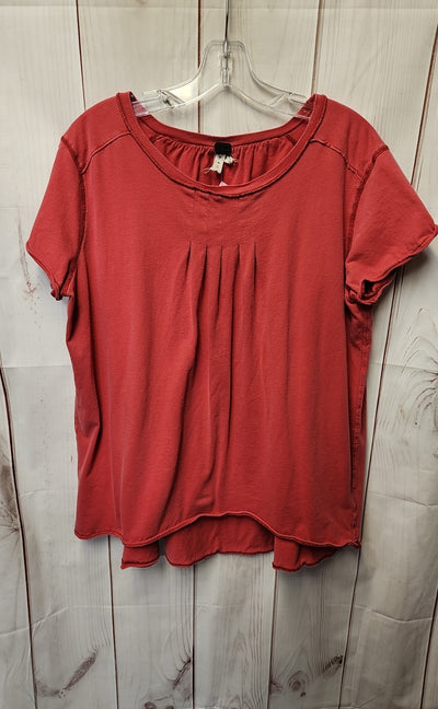 We the Free Women's Size S Red Short Sleeve Top