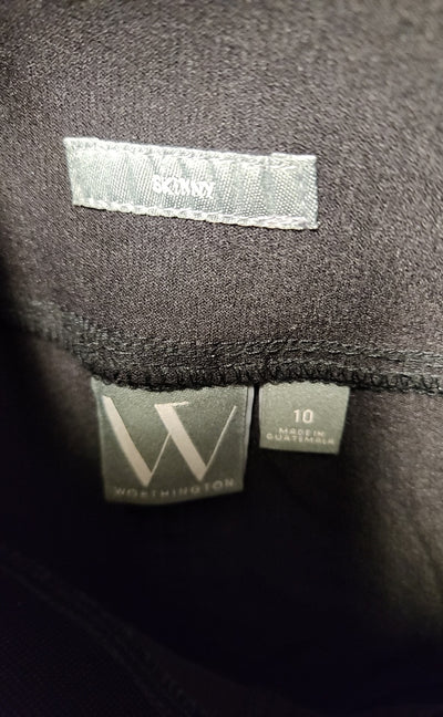 Worthington Women's Size 10 Black Pants Skinny